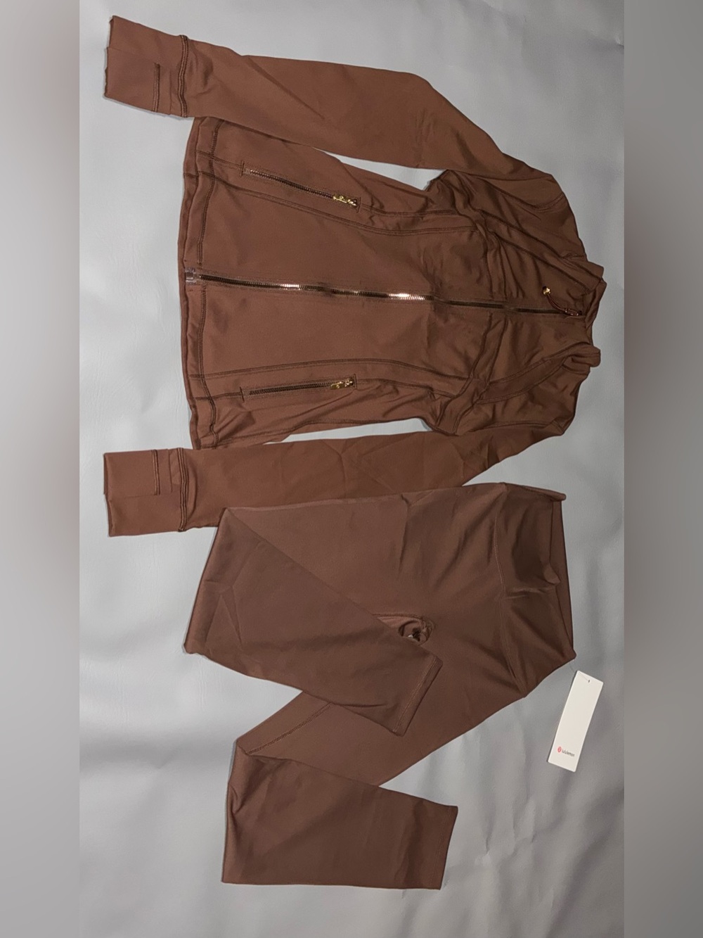 Lululemon Set Brown Active Jacket & Legging